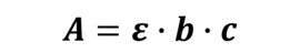 Beer Lambert Law for calculating concentration of an analyte by UW absorbance